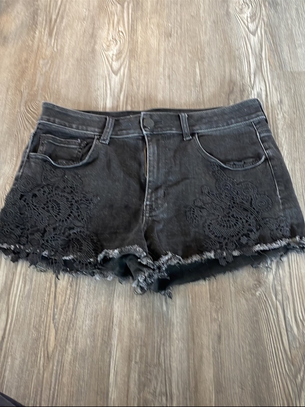 American Eagle jean shorts black size 12